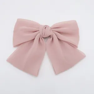 silky chiffon big K bow feminine hair accessory for women