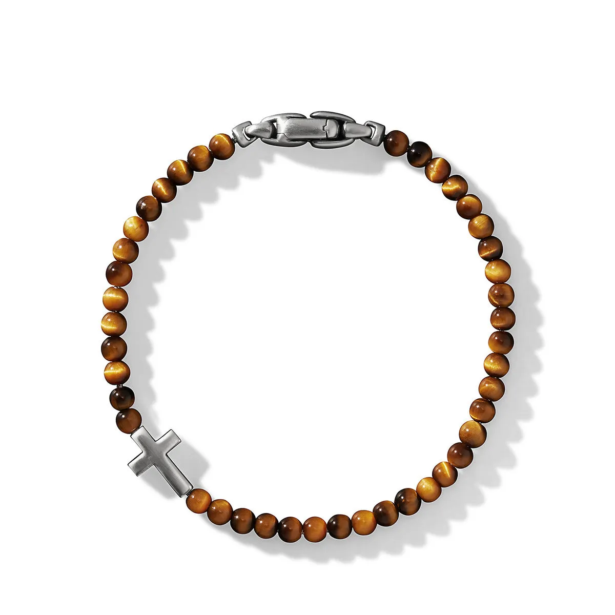 Spiritual Beads Cross Station Bracelet with Tigers Eye