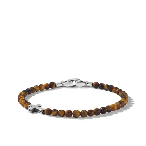 Spiritual Beads Cross Station Bracelet with Tigers Eye