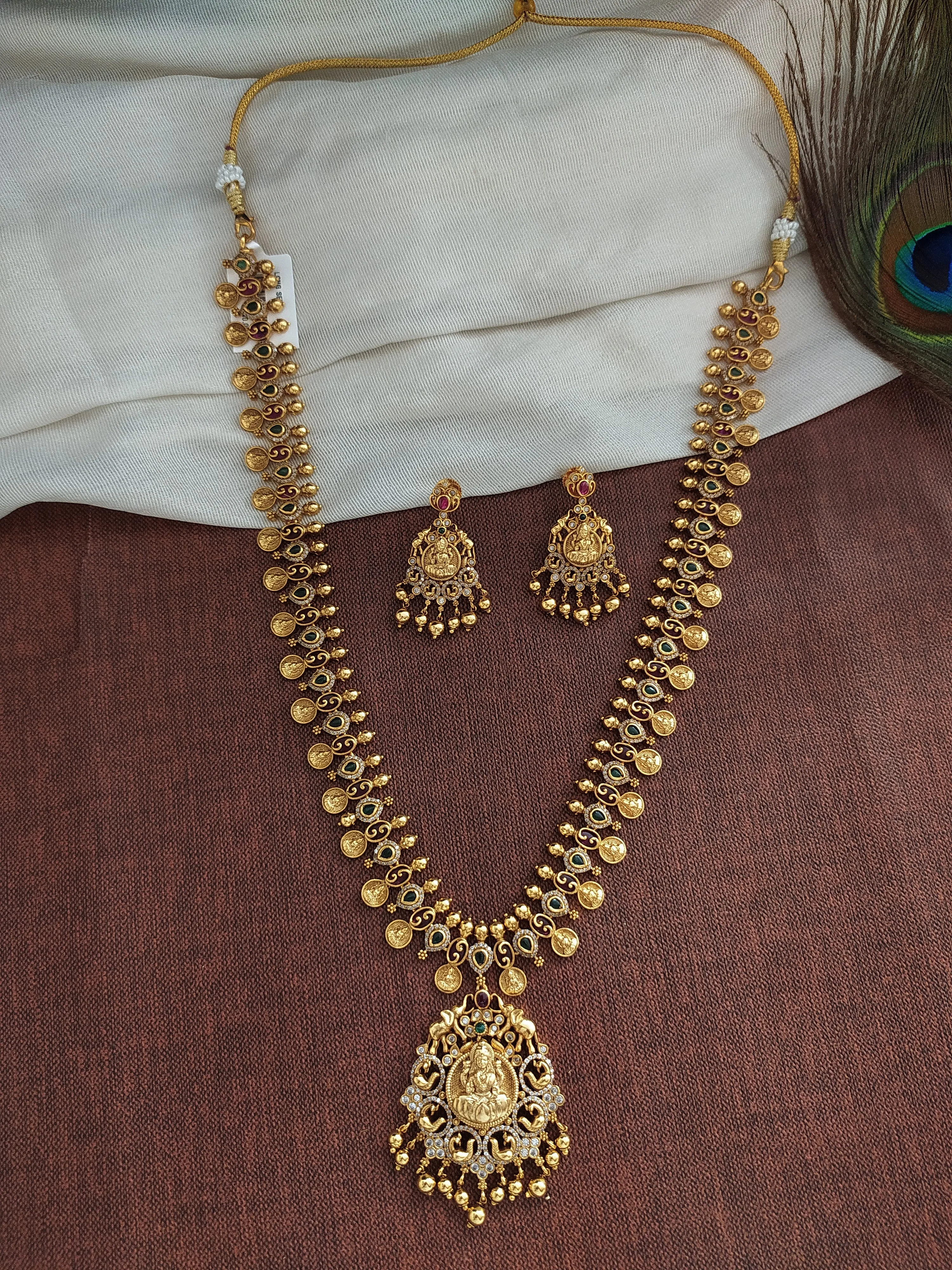 Spiritual Goddess Lakshmi Design Antique Long set