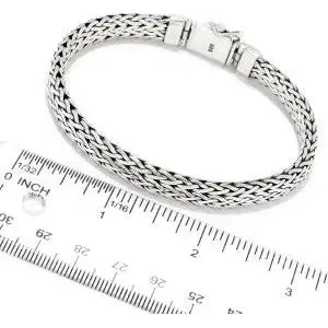 SS 8.5" FLAT TULANG NAGA BRACELET 9MM