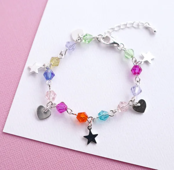 Starry Hearts Charm Bracelet