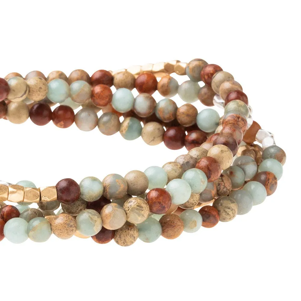 Stone Wrap - Aqua Terra / Gold / Silver - Stone of Peace