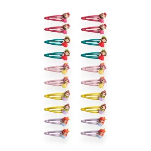 Summer Crystal 20Pcs 2 Inch Barrettes Metal Snap Hair Clips For Girls - Charm Dolls