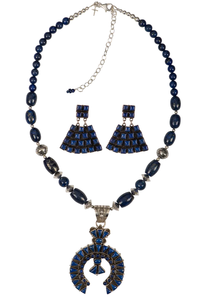 Sweet Tea Jewelry Horseshoe Lapis Set