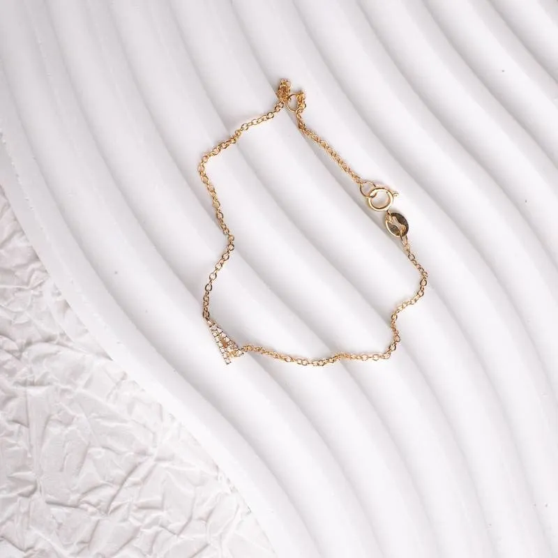 The Skinny Diamond Initial Bracelet