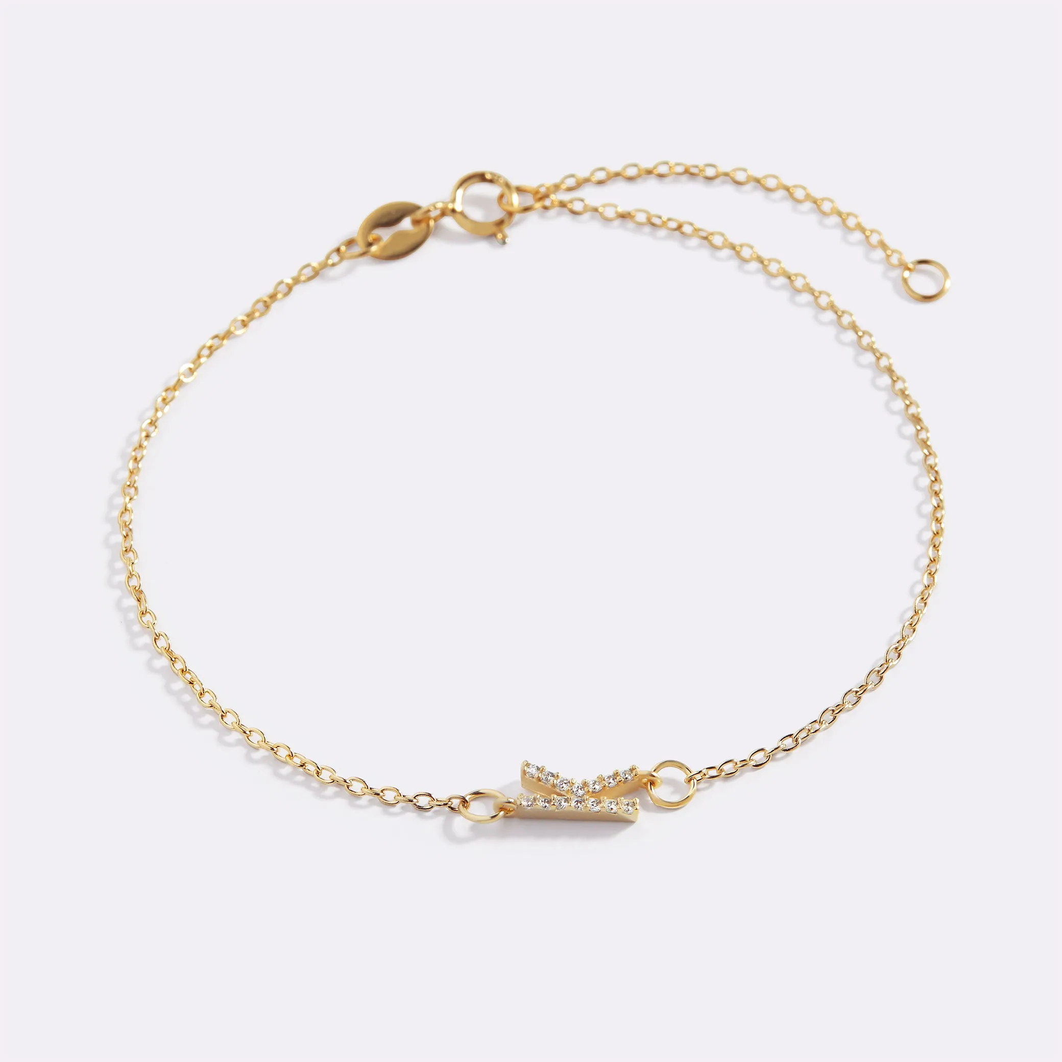 The Skinny Diamond Initial Bracelet