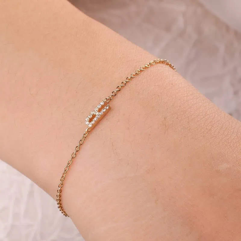 The Skinny Diamond Initial Bracelet