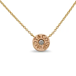 Tiffany 1837 Diamond Circle Pendant Necklace - 18ct Rose Gold