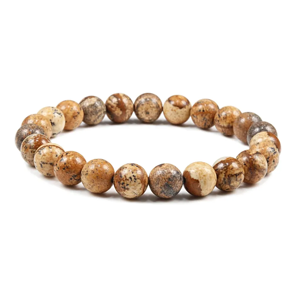 Tiger eye Picasso Hematite Beads Stretch Bracelet Men Charm Natural Stone Braslet For Men Women Charm Fashion Jewelry Pulseras