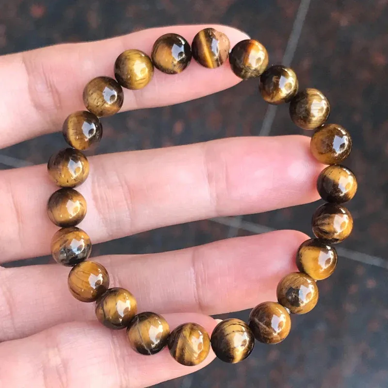 Tiger eye Picasso Hematite Beads Stretch Bracelet Men Charm Natural Stone Braslet For Men Women Charm Fashion Jewelry Pulseras