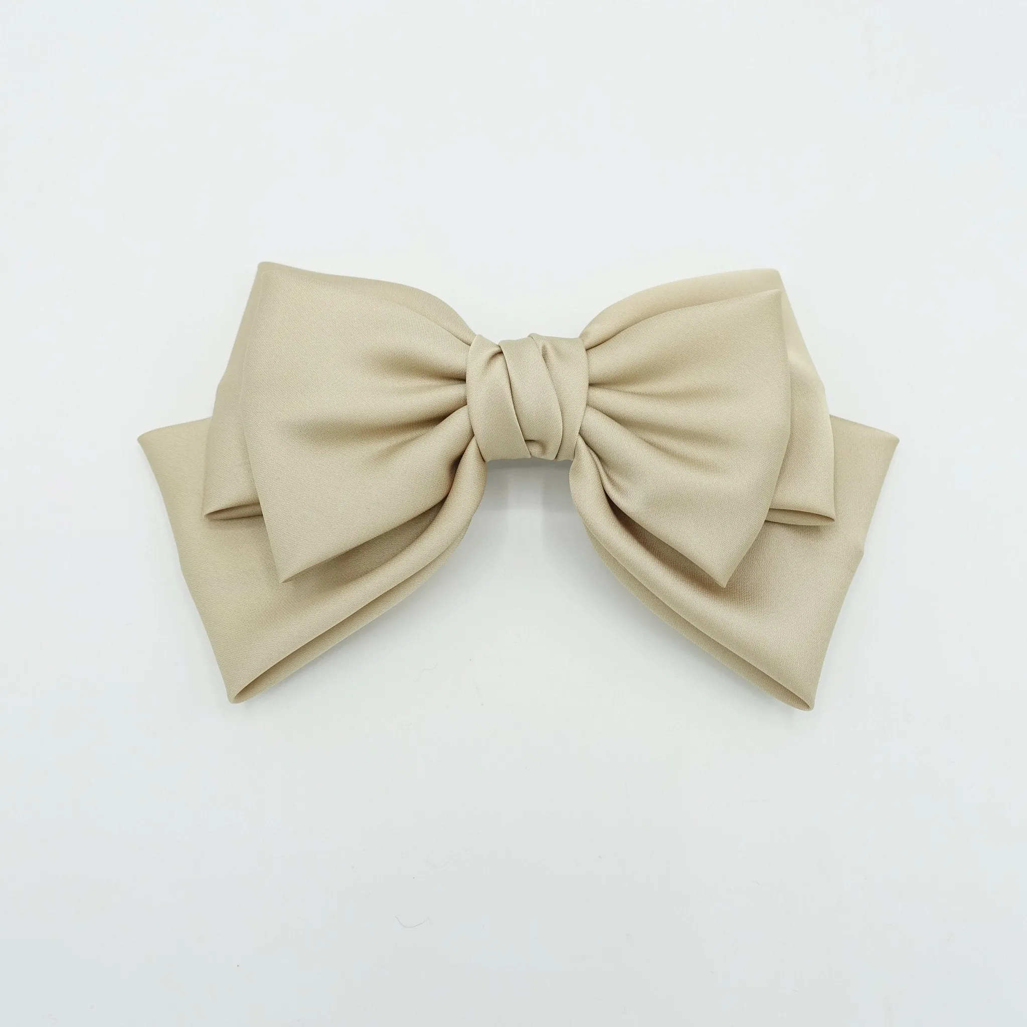 triple satin hair bow moderate style hair accessory for women