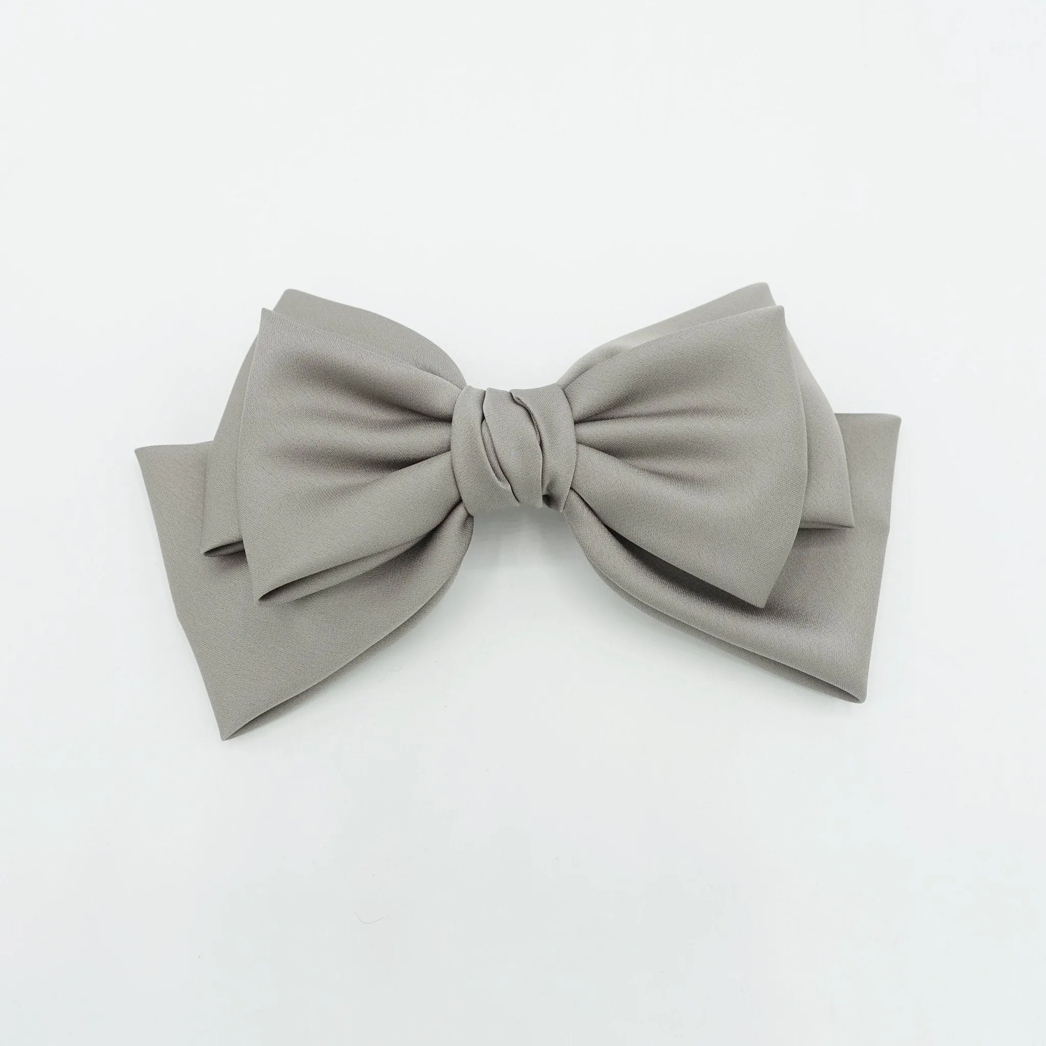 triple satin hair bow moderate style hair accessory for women