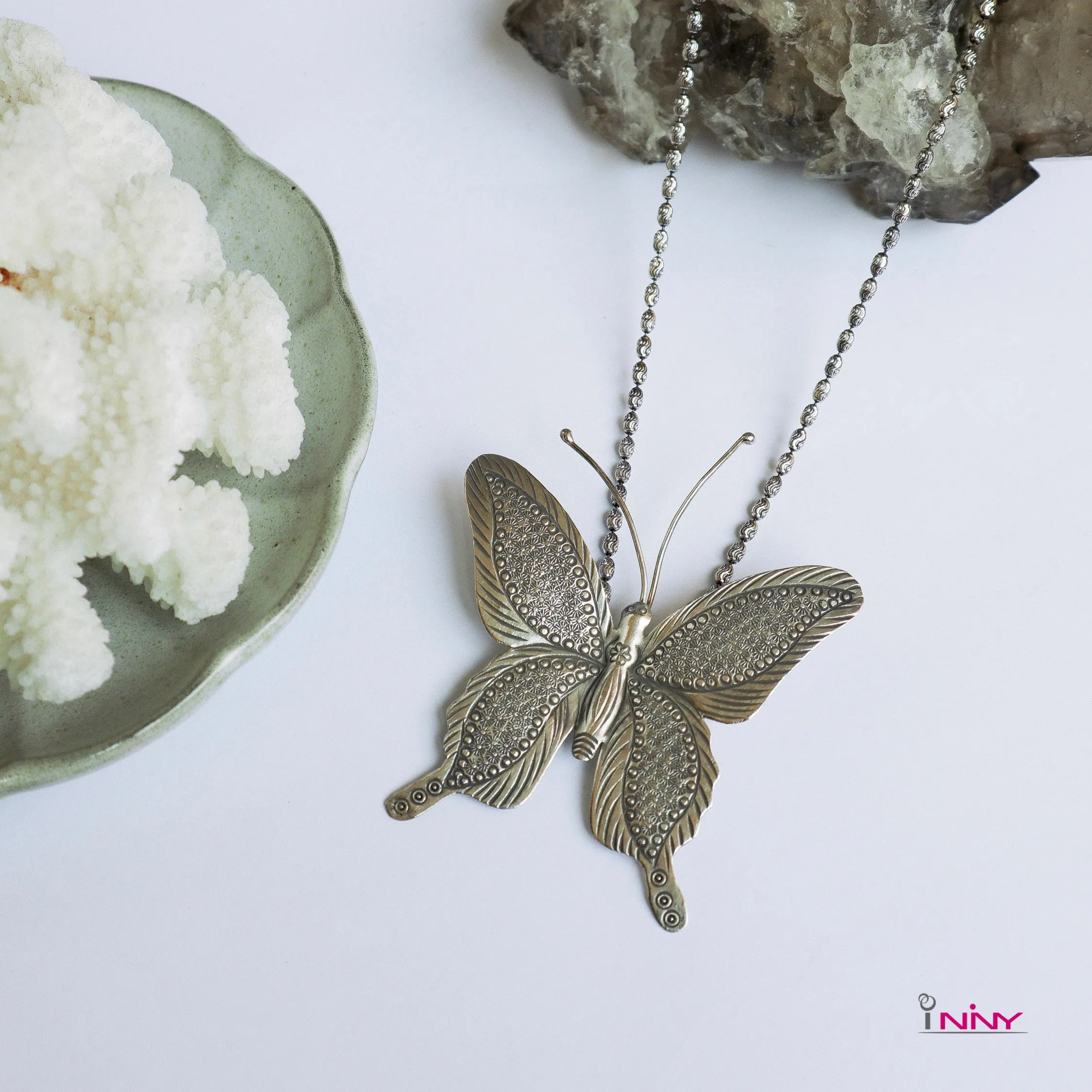 Unique Silver Butterfly Pendant