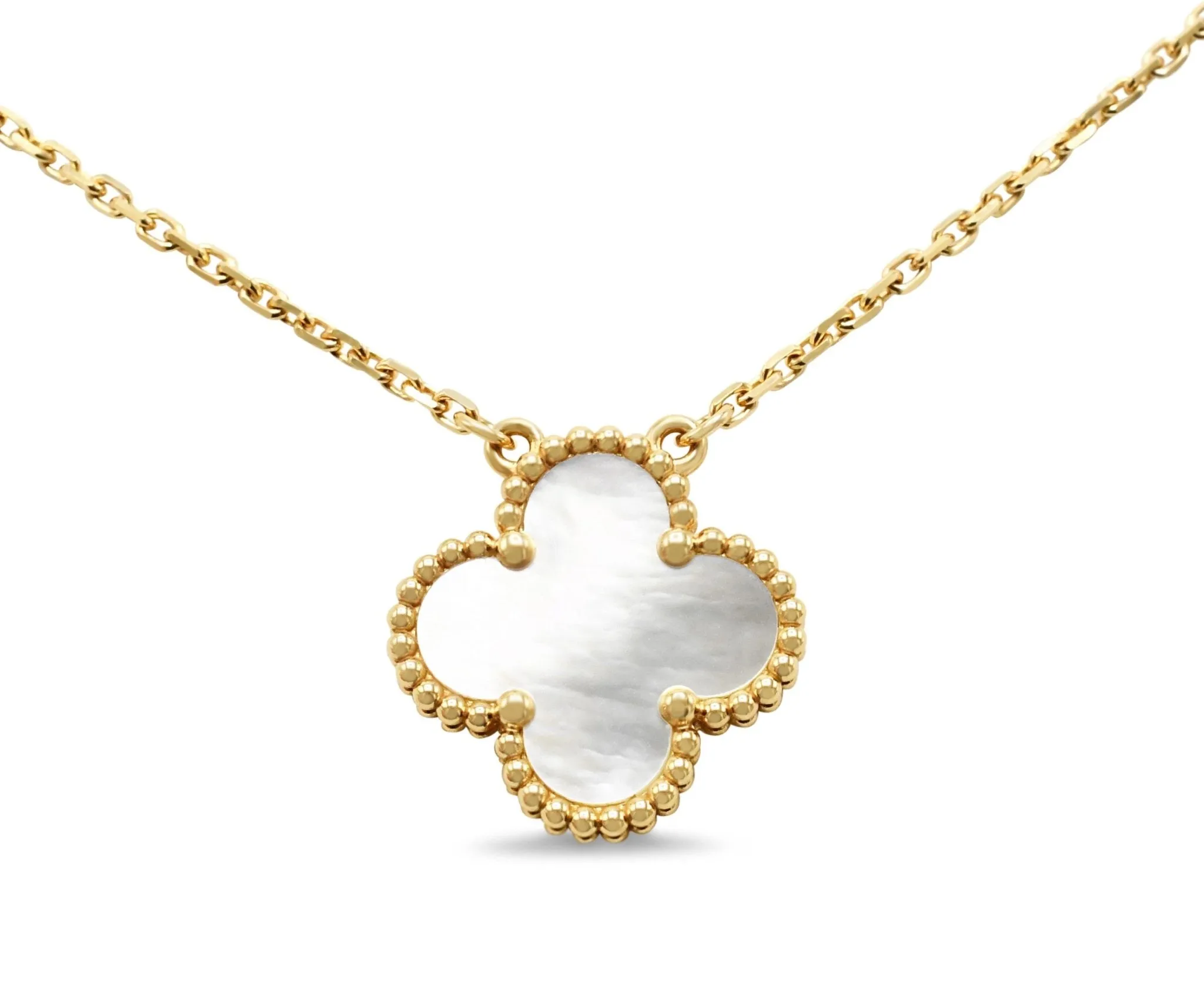 Van Cleef & Arpels MOP Vintage Alhambra Pendant Necklace