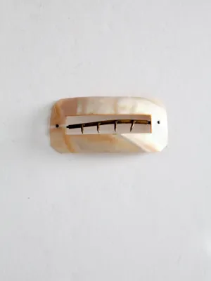 vintage mother of pearl hair brooch