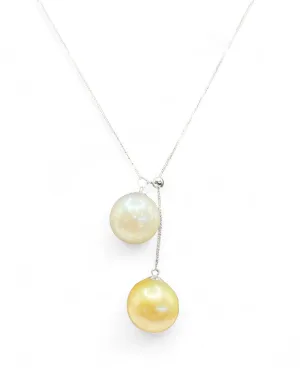 WHITE AND GOLD SOUTH SEA PEARL NECKLACE