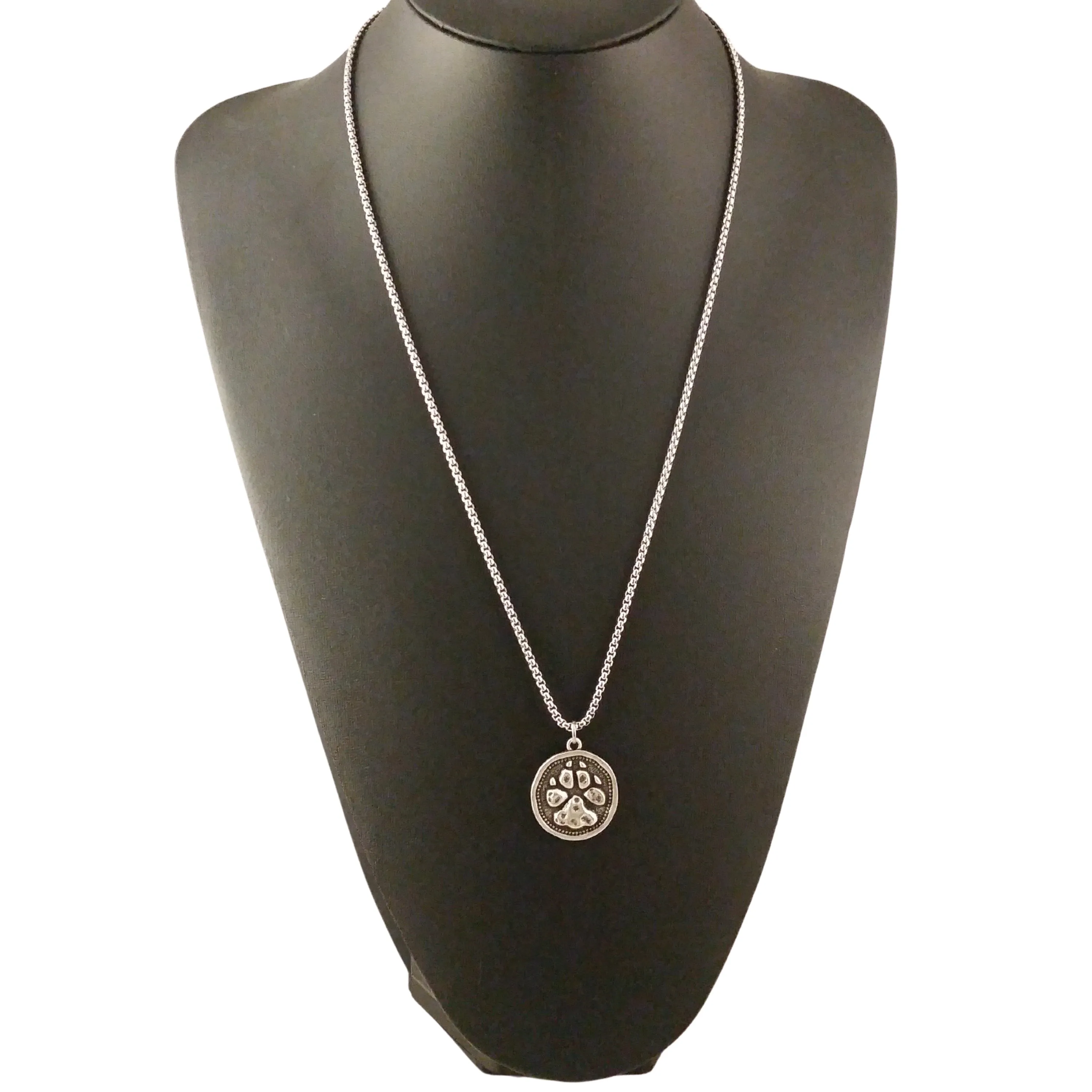 Wolf Paw Coin Necklace